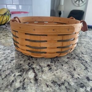 Longaberger Tan and Brown Woven Basket